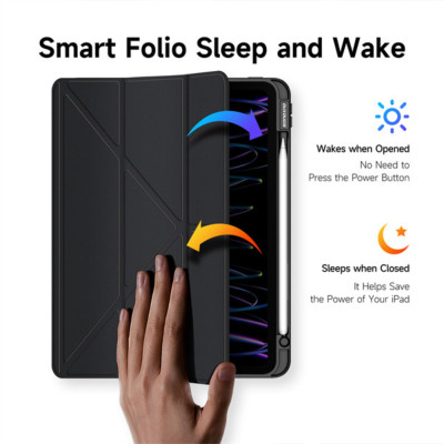 Bao Da Dành Cho iPad Pro 11 inch 2018 / 2022 / 2021 / 2022, Dux Ducis Magi Series, Fullbox, Có Khe Bút, WakeUP - Hàng Chính Hãng