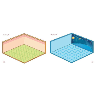 Sách Dán Hình - Capy & Chuyến Du Hành Vũ Trụ + Capy & Công Viên Giải Trí - Tặng Kèm 2 Phòng Sticker 3D - Minh Thắng