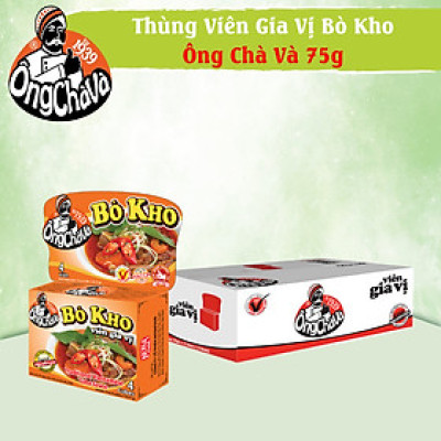 Thùng Viên Gia Vị Bò Kho 75g Ông Chà Và 144 Hộp (Braised Beef Broth Cubes)