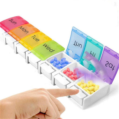 Hộp Chia Thuốc 7 Ngăn, Sử Dụng Hàng Ngày, Thiết Kế Cao Cấp, Nhỏ Gọn, Nhựa Bền Đẹp,  Tiện Dụng Gia Đình  - Takyhome 7127