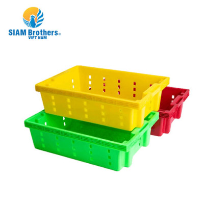 Khay nhựa đựng trái cây siêu bền Siam Brothers - Vàng