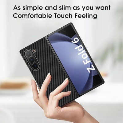 Ốp Lưng Sợi Carbon Chống Sốc Cho Samsung Z Fold 6, Z Fold 5 hiệu X-Level Nanofiber Siêu Mỏng Chống Bám Vân Tay Bảo Vệ Camera - Hàng chính hãng