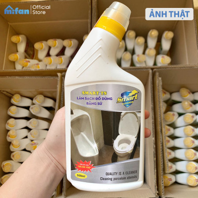 Làm Sạch Tẩy Trắng Đồ Dùng Bằng Sứ SMART TS - Bồn Cầu, Bồn Tắm, Bồn Rửa - Trắng Ngay Sau 5 Phút Không Cần Cọ Rửa - Tặng Kèm Chổi Lông -