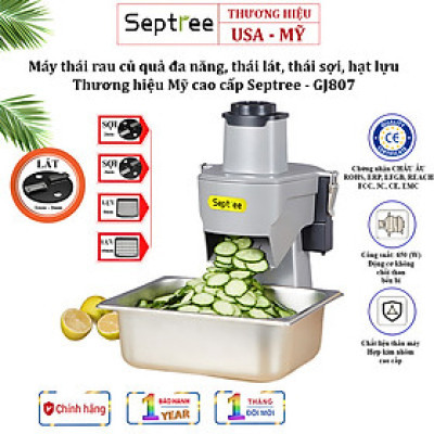 Máy thái rau củ quả đa năng, thái lát, thái sợi, thái hạt lựu Thương hiệu Mỹ cao cấp Septree GJ807 & GJ817 - Hàng Nhập Khẩu (Bảo Hành 12 Tháng)