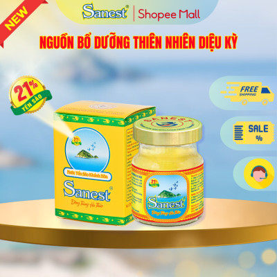  NEW [ Combo 10 lọ] Nước Yến sào Khánh Hòa Sanest 21% - Đông Trùng Hạ Thảo
