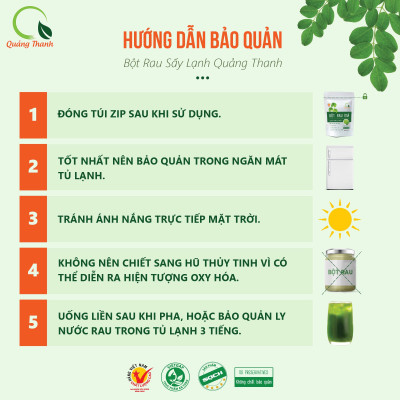 Bột Chùm Ngây Sấy Lạnh Nguyên Chất Hộp 45g  - Bột dinh dưỡng ăn dặm cho bé, tăng cường sức khỏe