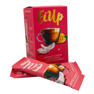 EiUp Cà Phê Hoà Tan Cappuccino Xoài  Dừa hộp 12 gói