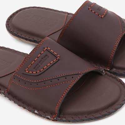 Dép nam Huy Hoàng màu 1 quai màu nâu HT7777