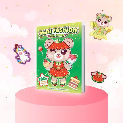 Sách - Mini Fashion - Bóc Dán Hơn 500+ Stickers Váy, Phụ Kiện Xinh Đẹp Cho Bé Gái - Combo 5 Cuốn - Megabook