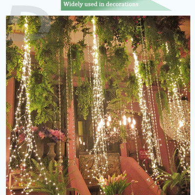 Dây đèn led đom đóm trang trí cắm điện chia nhánh 10 mét mỗi nhánh, không nháy, luôn sáng dây bóng đèn fairy light cao cấp, tinh tế decor phòng, quấn cây, chống nước dùng được ngoài trời ( Tùy chọn màu và chiều dài dây)