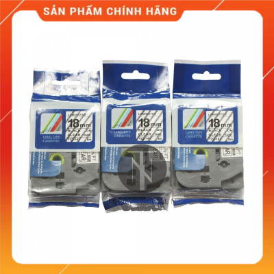 Nhãn In đa lớp Tz2-141 - Đen nền trong 18mm x 8m - Hàng nhập khẩu