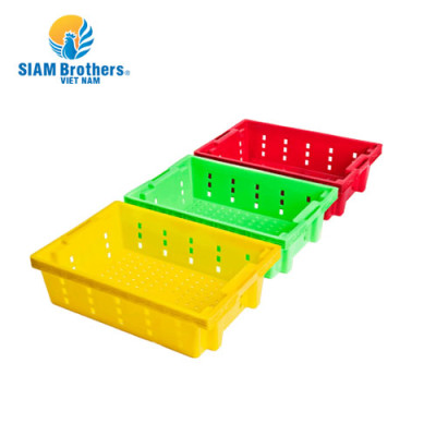 Khay nhựa đựng trái cây siêu bền Siam Brothers - Vàng