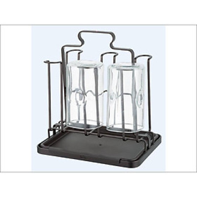 Khay úp cốc chữ Nhật Sơn tĩnh điện có khay hấng nước cao cấp 