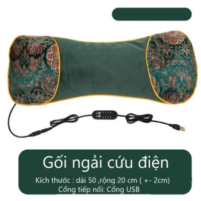 GỐI NGÃI CỨU XÔNG BẤM ĐIỆN CẢI THIỆN SỨC KHỎE CHO GIẤC NGỦ NGON MẪU MỚI 