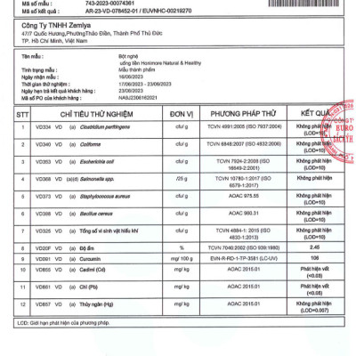 Bột nghệ uống liền Honimore hộp 288g - 18 gói Thơm ngon dễ uống