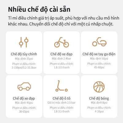 Máy bơm hơi Xiaomi Mijia Gen 2 Pro Bicycle Pump MJCQB07QW - Hàng nhập khẩu