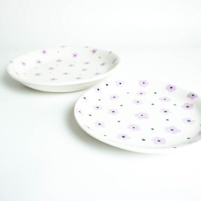 Dĩa tròn 01 (18cm) - Họa tiết Li Ti