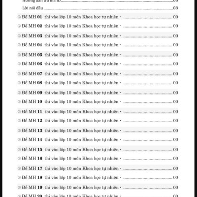 45 Đề Minh Họa KHTN Thi Vào Lớp 10 - MoonBook