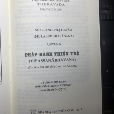 Pháp - Hành Thiền - Tuệ  (Nền tảng Phật giáo quyển X)