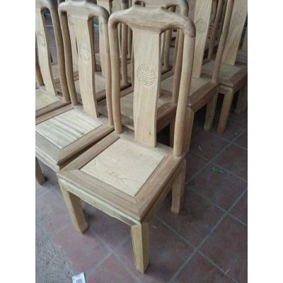 Bộ bàn ghế ăn kiểu bàn tròn gỗ gụ