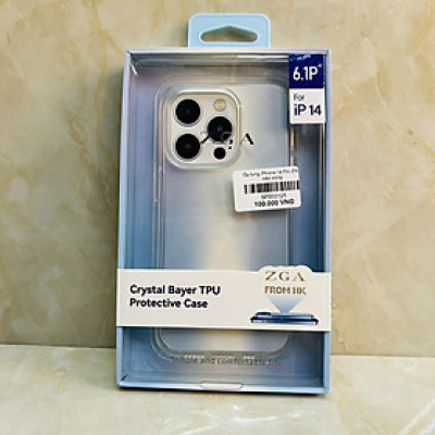 Ốp lưng dành cho iPhone 14 Pro ZGA trong suốt dẻo mềm- hàng chính hãng