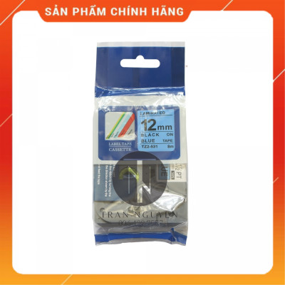 [Combo 3 Hộp] Nhãn In đa lớp Tz2-531 - Đen nền Dương 12mm x 8m - Hàng nhập khẩu