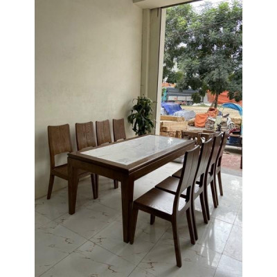 Bàn ăn 8 ghế 100% gỗ sồi sang trọng nhất