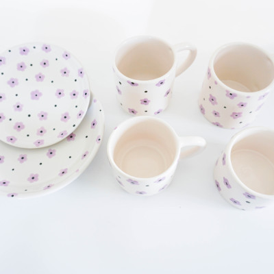 Dĩa tròn 01 (18cm) - Họa tiết Li Ti