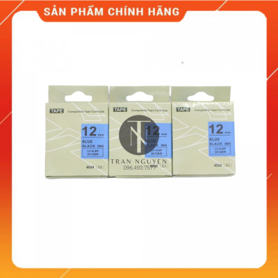 Nhãn in Tepra SC12BW (LC-4LBP) - Chữ đen nền dương 12mm x 8m - Hàng nhập khẩu