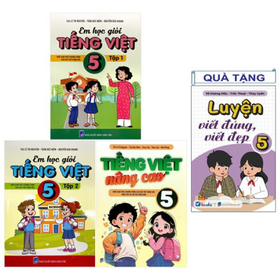 Sách - Bộ Sách Em Học Giỏi Tiếng Việt 5 (Bộ 3 Cuốn) - Tặng Kèm Sách Luyện Viết Đúng, Viết Đẹp 5