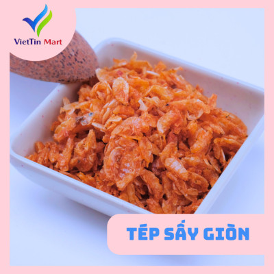 Tép sấy giòn (ruốc sấy giòn) tẩm gia vị Viettin Mart 500g