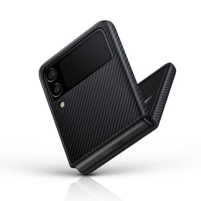 Ốp lưng dành cho Samsung Galaxy Z Flip 3 hiệu X Level vân carbon đẹp mỏng không bám vân tay chống va đập - Hàng nhập khẩu