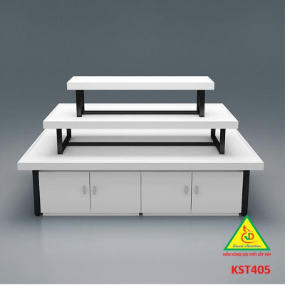 Kệ gỗ trưng bày rau củ quả, kệ trưng bày sản phẩm, hàng hóa KST405 - Nội thất lắp ráp Viễn Đông Adv