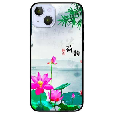Ốp lưng dành cho Iphone 13 Mini - Iphone 13 - Iphone 13 Pro -  Iphone 13 Pro Max - Sen Hồng Thư Pháp