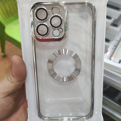 Ốp lưng dành cho iPhone 11 Pro, 11, 11 Pro Max, 12 Pro, 12, 12 Pro Max, 13 Pro, 13 Pro Max, Xs Max, Xs, 14, 14 Plus, 14 Pro , 14 Pro Max viền màu hở logo Táo sang trọng - Hàng chính hãng
