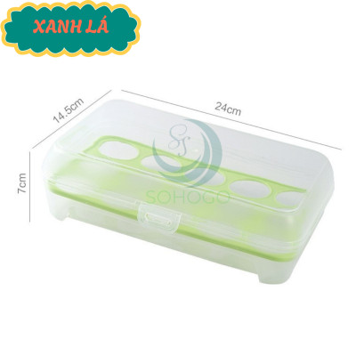 Hộp Đựng Trứng Có Nắp Đậy Tiện Lợi -Hộp Nhựa Bảo Quản Trứng 24cm x 14.5cm