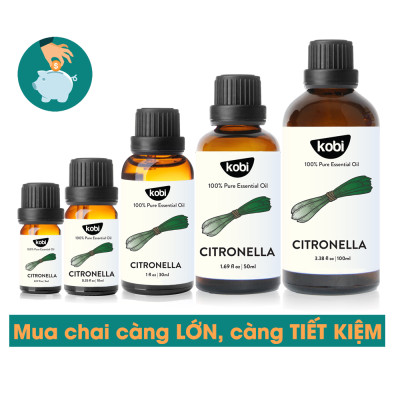 Tinh Dầu Sả Java Đuổi Muỗi 100ml Kobi, Nguyên Chất, Hiệu Quả