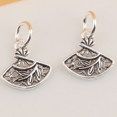 Combo 4 cái charm bạc họa tiết cánh quạt treo - Ngọc Quý Gemstones