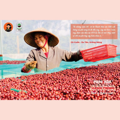 Cà phê hoà tan Đen đá MISS EDE - 240g: 15 x 16 g (có đường) - Siêu mạnh với tỷ lệ cà phê hoà tan tới 35%