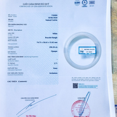 Combo Vòng đeo tay Quý Bà, Chất liệu đá Cẩm Thạch Tự Nhiên, Dòng Calcite, kèm GIẤY GÍAM ĐỊNH (bản PHOTOCOPY) Và hộp Gấm lót Nhung Lụa