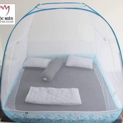 Màn Chụp , Mùng Chụp Tự Bung Đỉnh Rộng Cao Cấp Mộc Miên - Kích Thước 1,8mx2m ( Hà Nội )