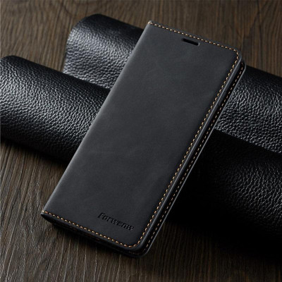 Bao da dạng ví cho Samsung Galaxy A25 có ngăn để thẻ ATM và tiền, may viền - Hàng chính hãng