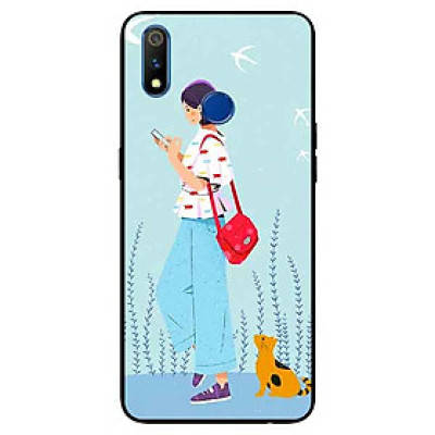 Ốp lưng in cho Realme 3 Mẫu Cô Gái Tai Mèo