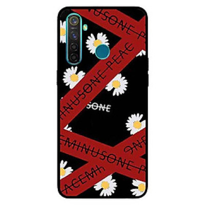 Ốp Lưng in cho Realme 5 Pro Mẫu Hoa Cúc Chéo Peace - Hàng Chính Hãng