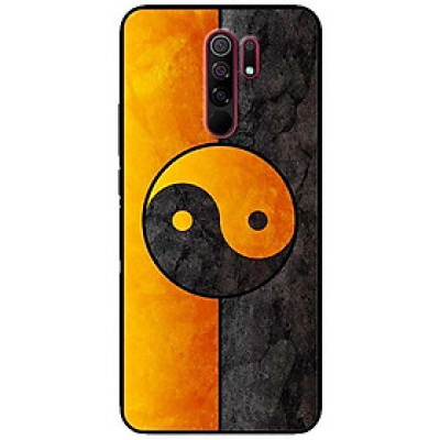 Ốp lưng dành cho Xiaomi Redmi 9 mẫu Vòng Tròn Cam Đen