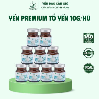 Yến Đảo - Tổ Yến Chưng Premium Dòng Cao Cấp Hàm Lượng Yến Cao Giàu Dinh Dưỡng Dạng Lốc 8 Hũ