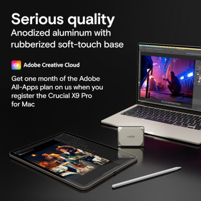 Ổ cứng SSD di động 4TB SSD Crucial X9 Pro cho Mac USB 3.2 Gen-2 2x2 CT4000X9PROMACSSD9B - HÀNG CHÍNH HÃNG