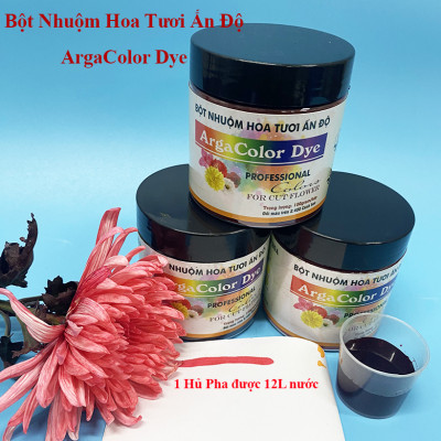 Thuốc Bột Nhuộm Hoa Tươi màu thực phẩm Ấn Độ (Combo 3 hộp tùy màu) giúp đổi màu hoa cắt cành (1 hủ pha 12L nước màu)
