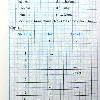 Vở Thực Hành Chính Tả Lớp 3 Tập 1