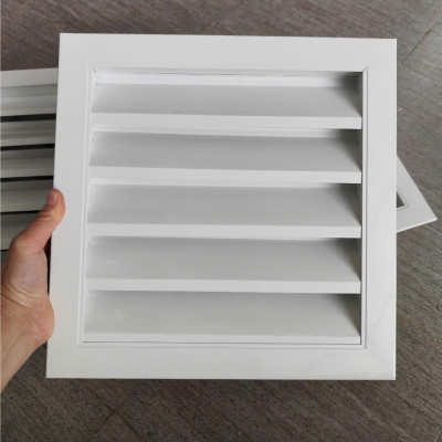 Miệng gió louver nan Z 250x250mm kèm lưới chắn côn trùng tránh hắt mưa